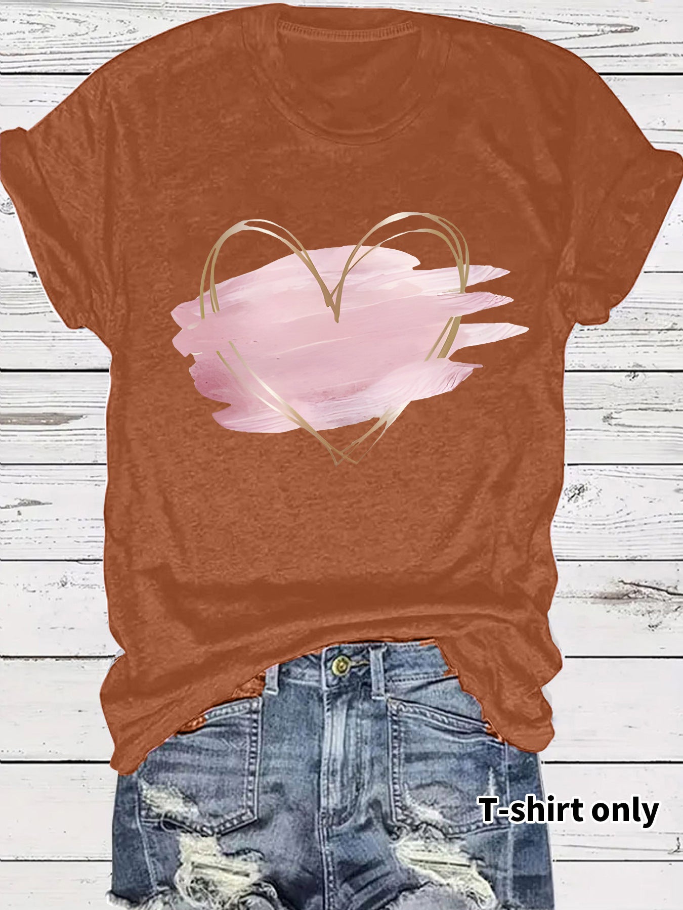 Watercolor Heart Short Sleeve
