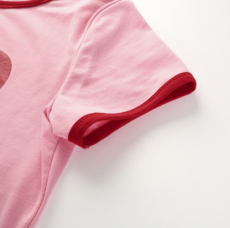 Love Heart Print Short Sleeve T-Shirt