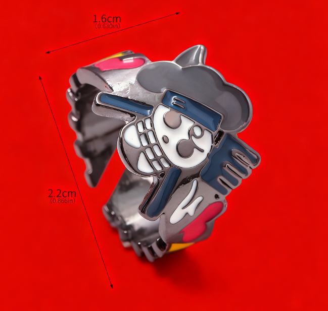 One Piece Anime peripheral skeleton jewelry ring