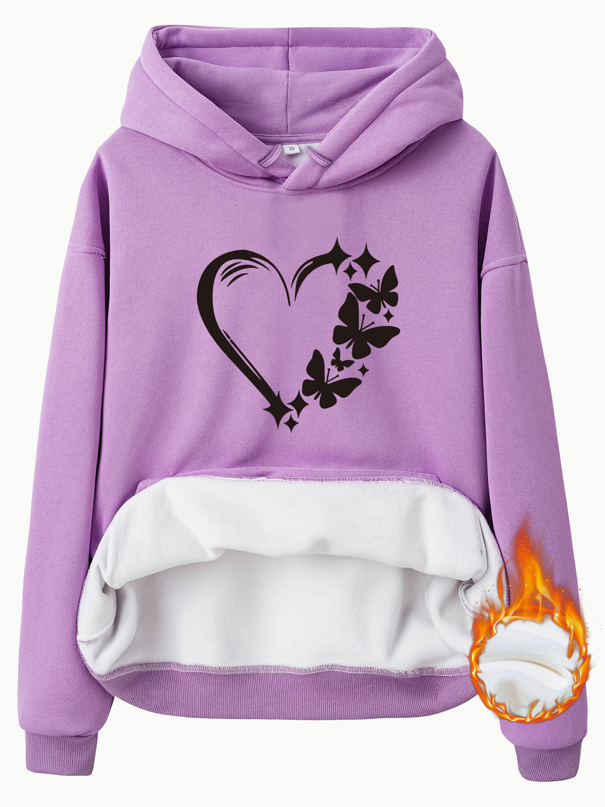 Love Butterfly Printed Hoodie