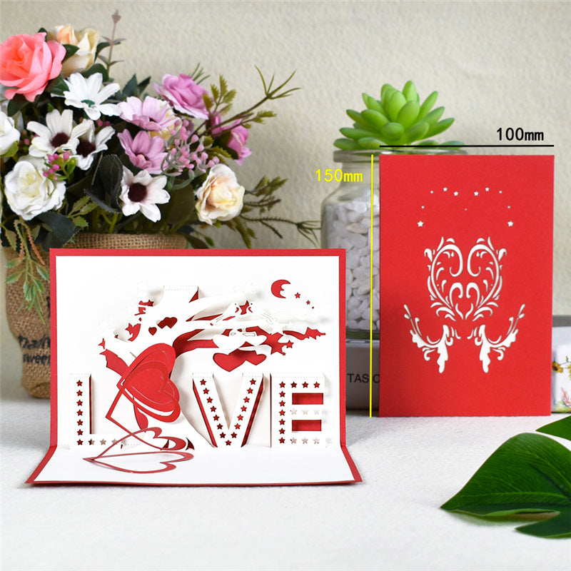 3D Love Greeting Card Love Letter Valentine's Day
