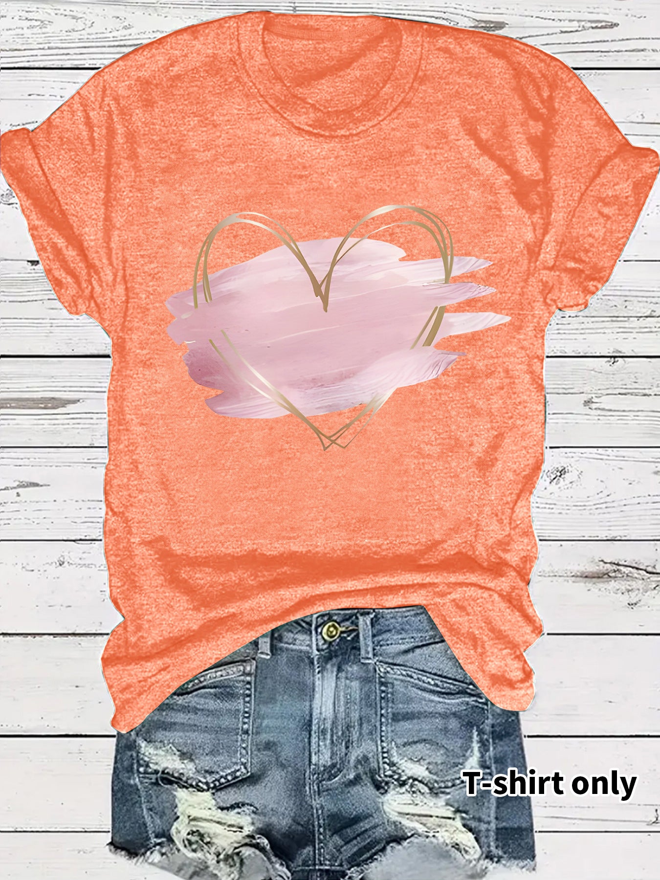 Watercolor Heart Short Sleeve