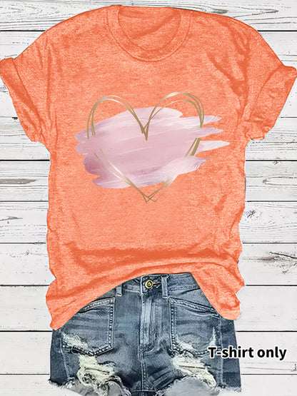 Watercolor Heart Short Sleeve