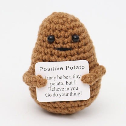 Positive Sayings Knitted Handmade Hook Weaving Doll