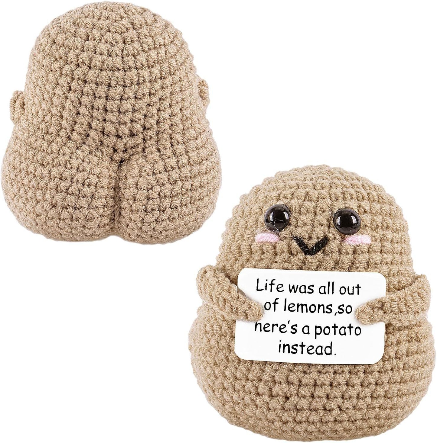 Positive Sayings Knitted Handmade Hook Weaving Doll