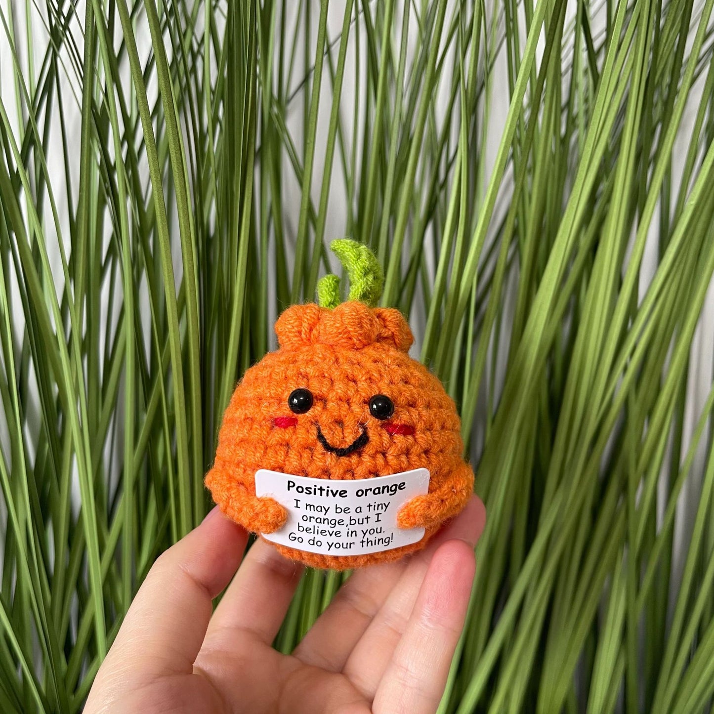 Positive Sayings Knitted Handmade Hook Weaving Doll