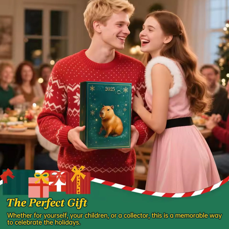 24-Day Capybara Advent Calendar with Hanging Pendants - Fun Christmas Countdown Party Gift for Kids & Adults