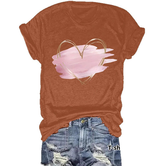 Watercolor Heart Short Sleeve