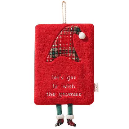 New Christmas hand towel can be hung with thick coral fleece towel, kitchen absorbent quick drying cloth, cartoon hand towel