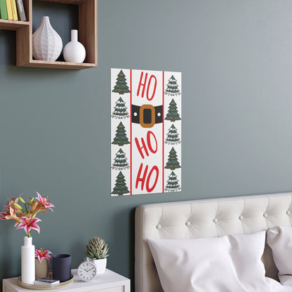 Festive Silk Poster - Ho Ho Ho Christmas Decor