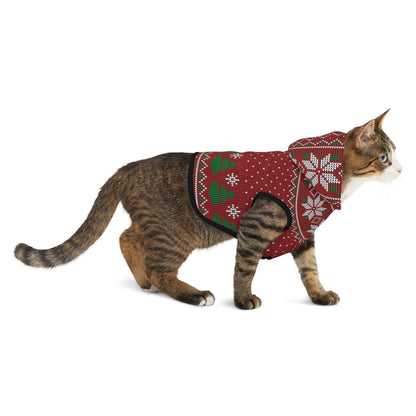 Pet Hoodie - Red Ugly Christmas Sweater for Pets