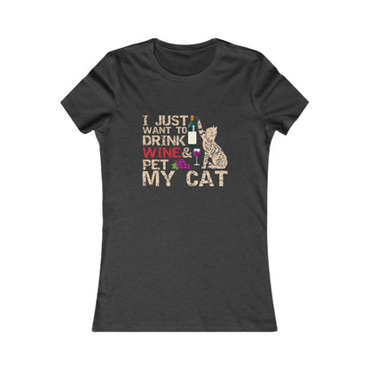 Wine and Cat Lover's Tee