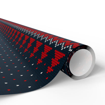 Festive Christmas Sweater Wrapping Paper Roll for Holidays