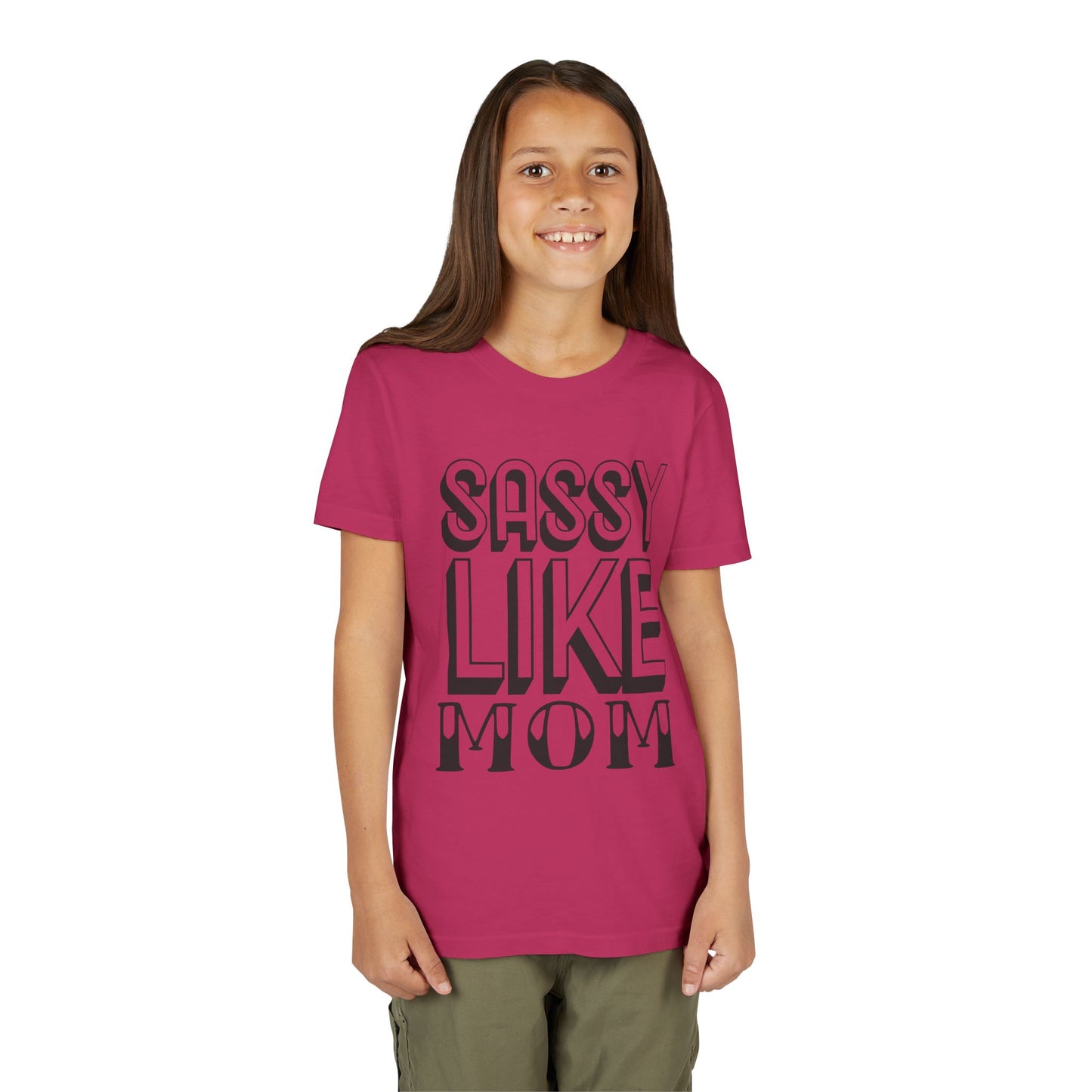 Sassy Like Mom Youth Tee - Trendy Short Sleeve Shirt for Kids