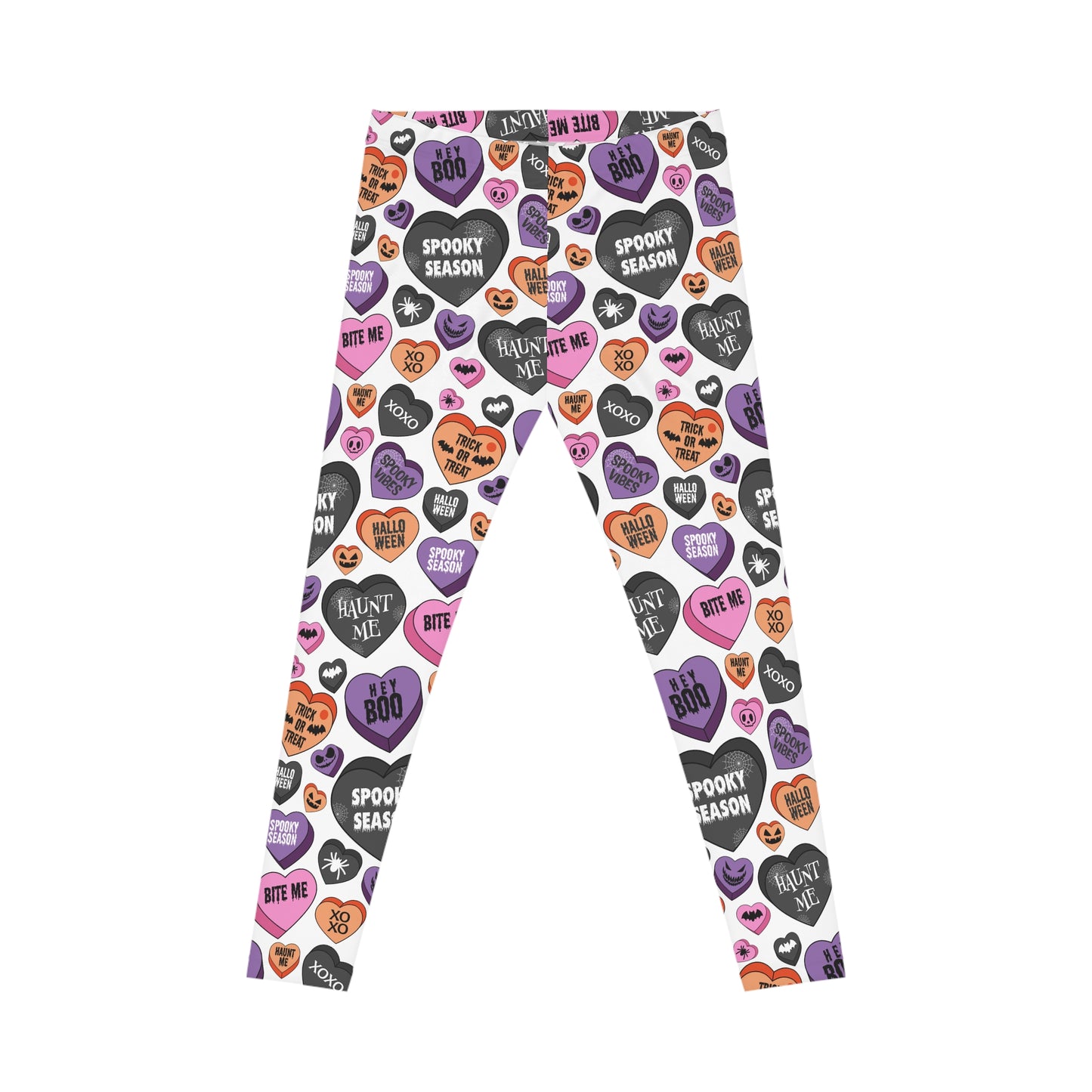 Leggings - Halloween Candy Hearts Print