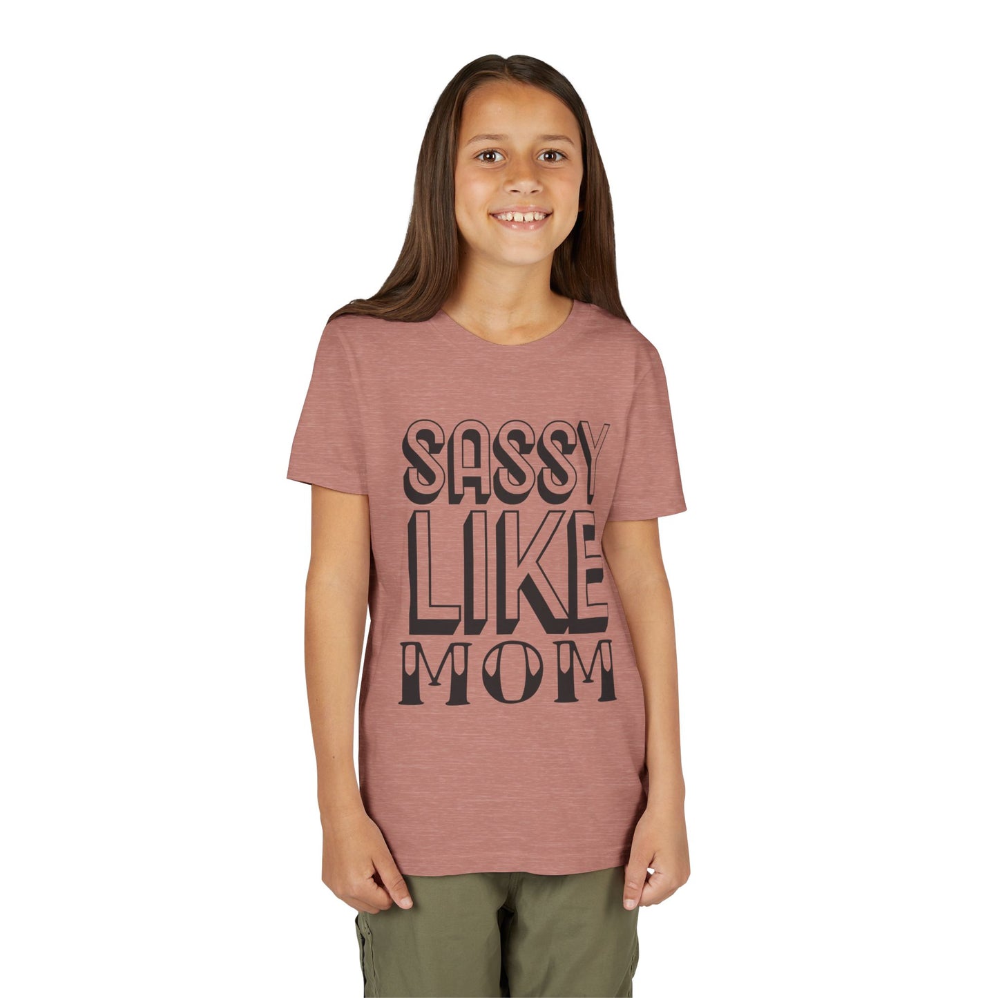 Sassy Like Mom Youth Tee - Trendy Short Sleeve Shirt for Kids