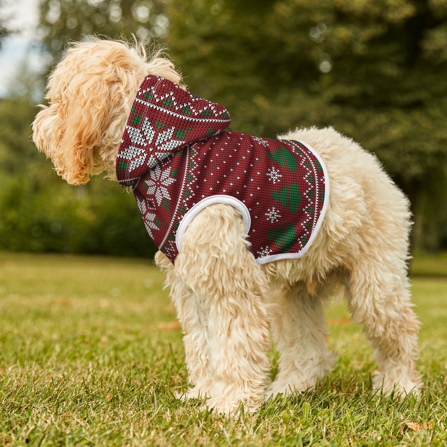 Pet Hoodie - Red Ugly Christmas Sweater for Pets