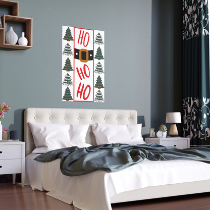 Festive Silk Poster - Ho Ho Ho Christmas Decor