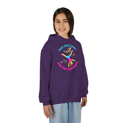 Colorful Youth Hoodie - 'Why Walk When You Can Cartwheel' - Fun Sweatshirt for Kids, Birthday Gift, Sportswear, Playful Style, [...]