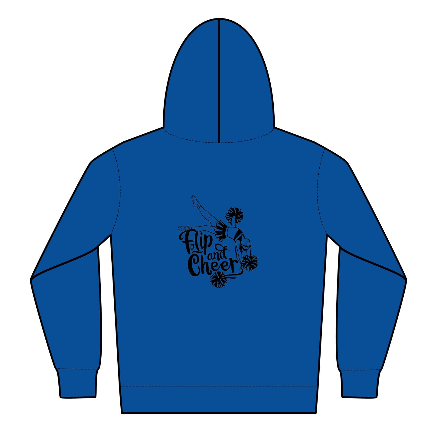 Cheerleader Youth Zipped Hoodie - Flip and Cheer Design