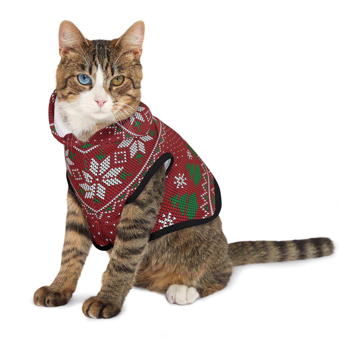Pet Hoodie - Red Ugly Christmas Sweater for Pets