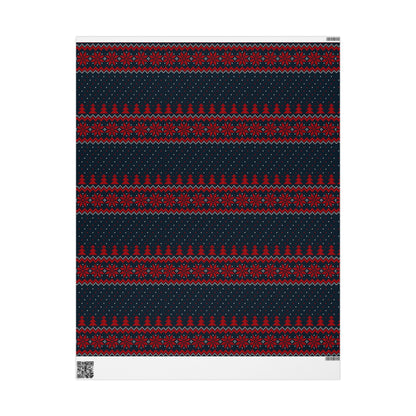 Festive Christmas Sweater Wrapping Paper Roll for Holidays