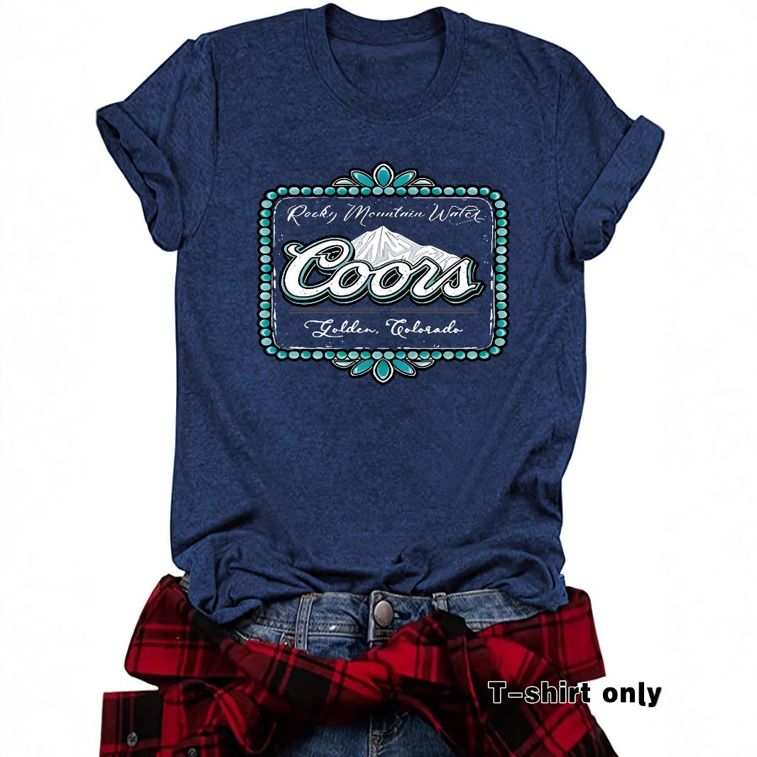 Coors Mountain & Letter printed t-shirt