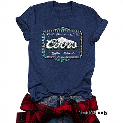 Coors Mountain & Letter printed t-shirt