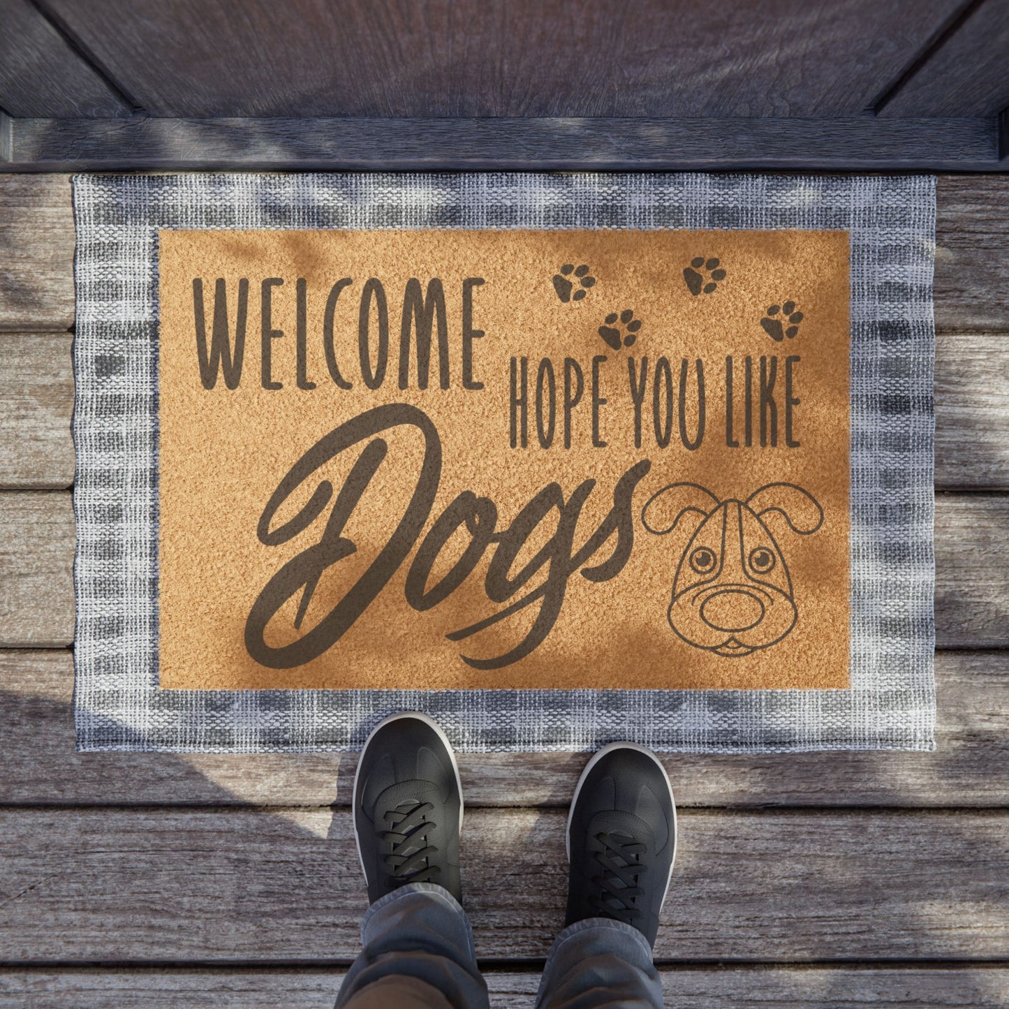 Welcome Mat for Dog Lovers - Cute Dog Themed Doormat