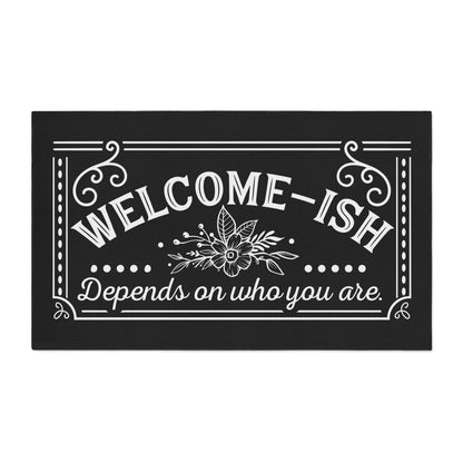 Welcome-Ish Heavy Duty Floor Mat - Stylish Indoor/Outdoor Rug for Home Decor