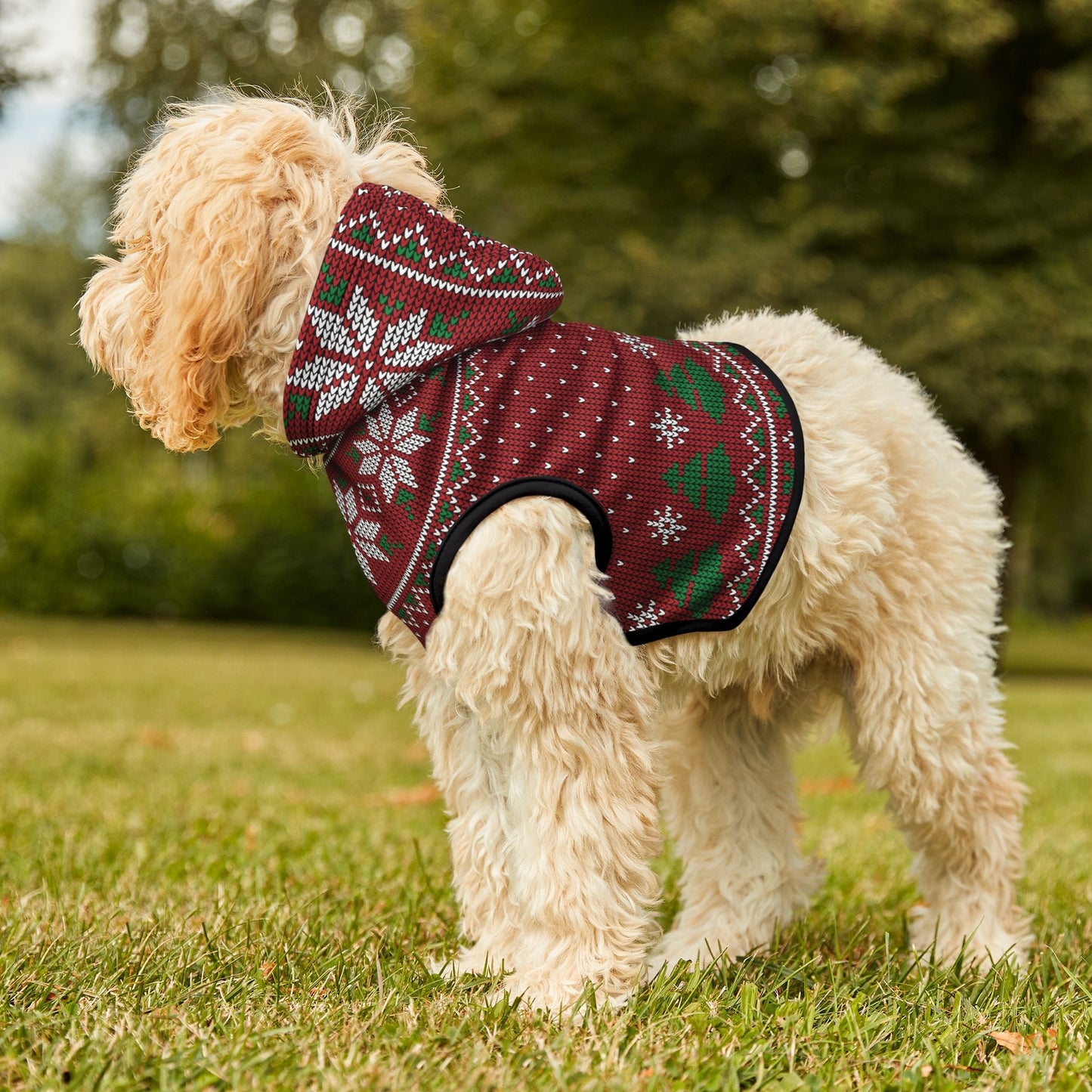 Pet Hoodie - Red Ugly Christmas Sweater for Pets