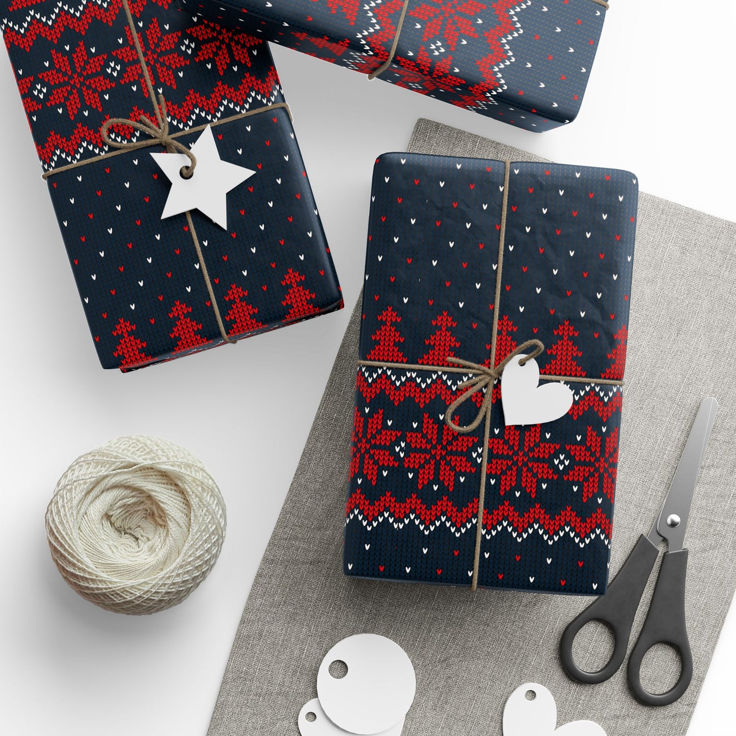 Festive Christmas Sweater Wrapping Paper Roll for Holidays