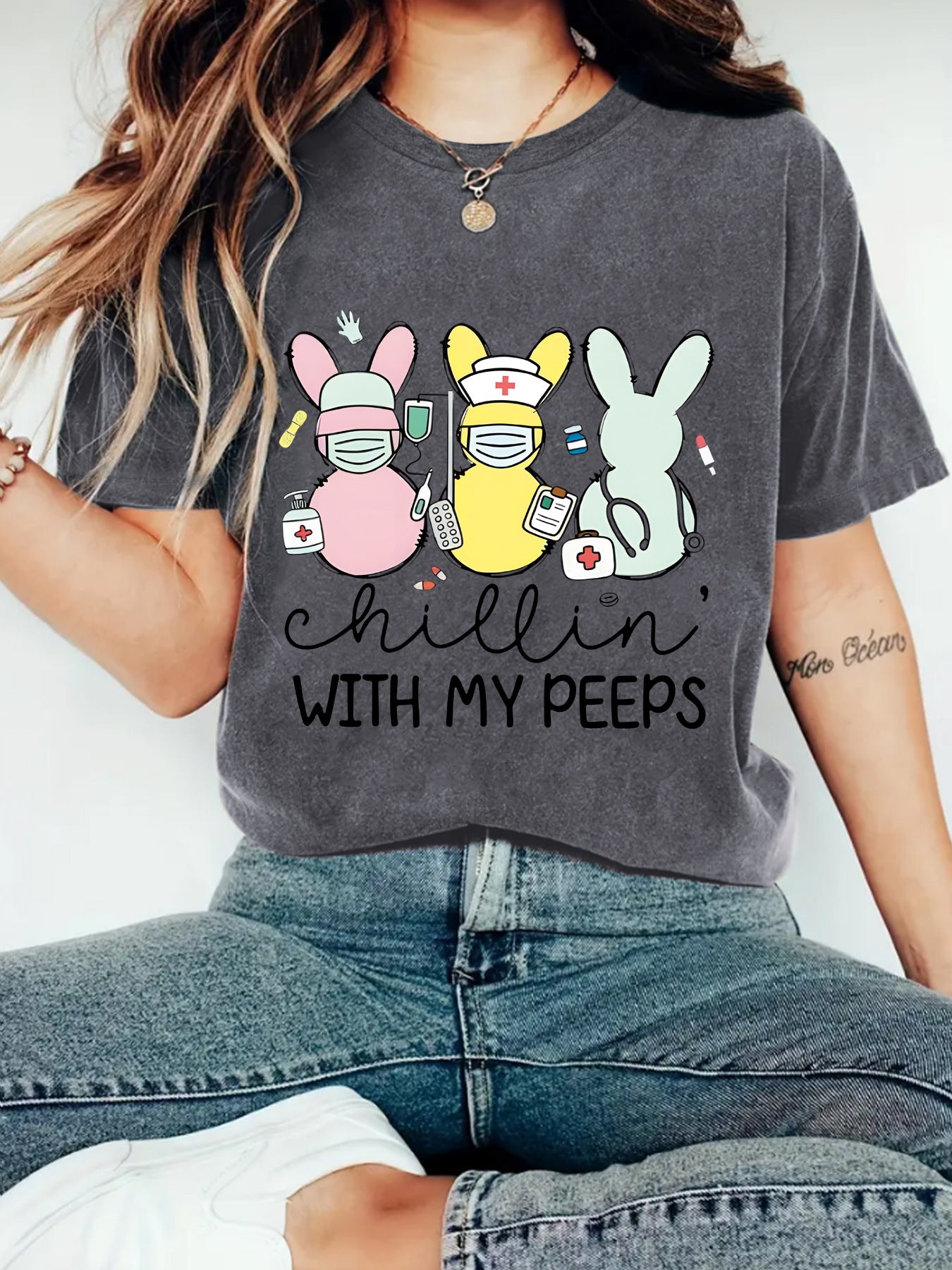 Easter "Chillin' With My Peeps" T-shirt