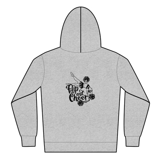 Cheerleader Youth Zipped Hoodie - Flip and Cheer Design