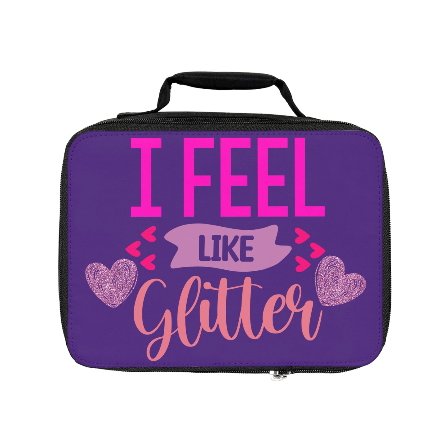 Glitter Lunch Bag - Cute Bag for School, Work, Picnics, Fun Gifts, and Party Favors
