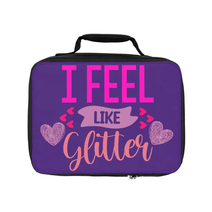 Glitter Lunch Bag - Cute Bag for School, Work, Picnics, Fun Gifts, and Party Favors