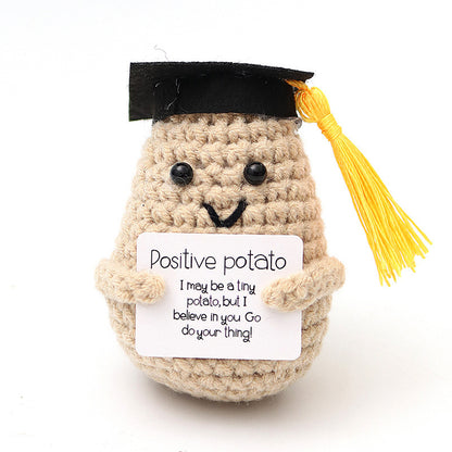 Positive Sayings Knitted Handmade Hook Weaving Doll