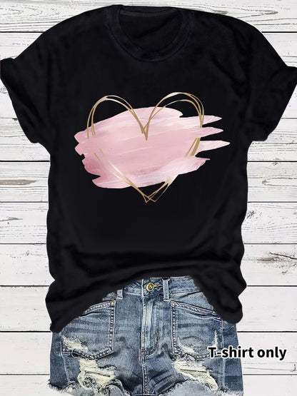 Watercolor Heart Short Sleeve
