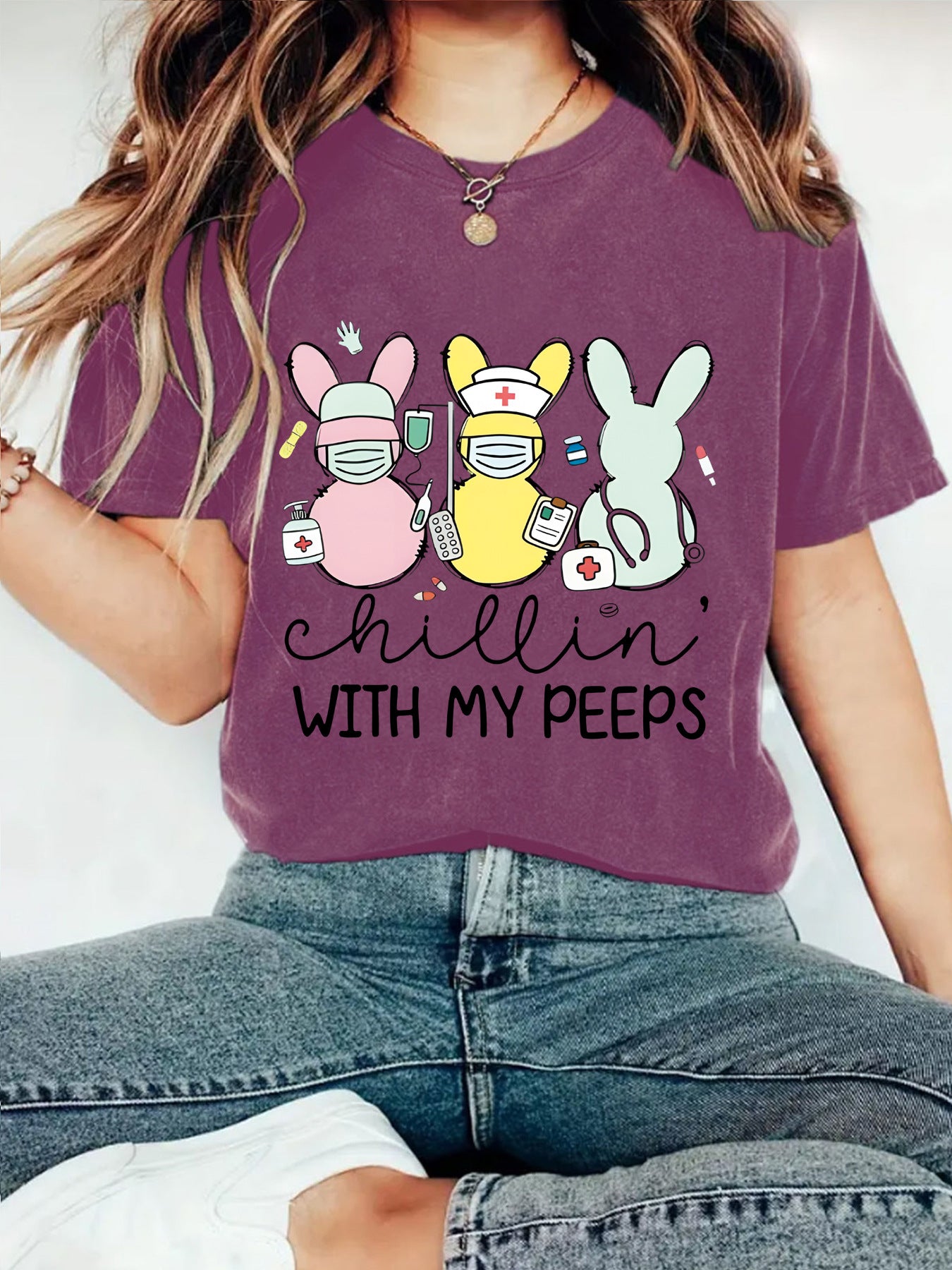 Easter "Chillin' With My Peeps" T-shirt
