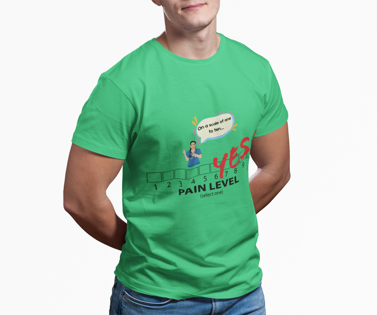 Fun Pain Level Unisex Tri-Blend Crew Tee