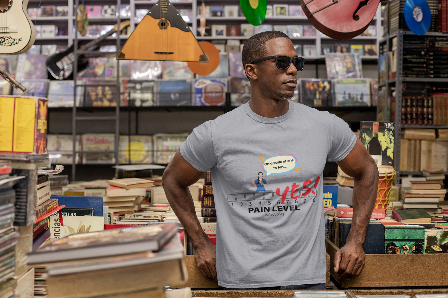 Fun Pain Level Unisex Tri-Blend Crew Tee