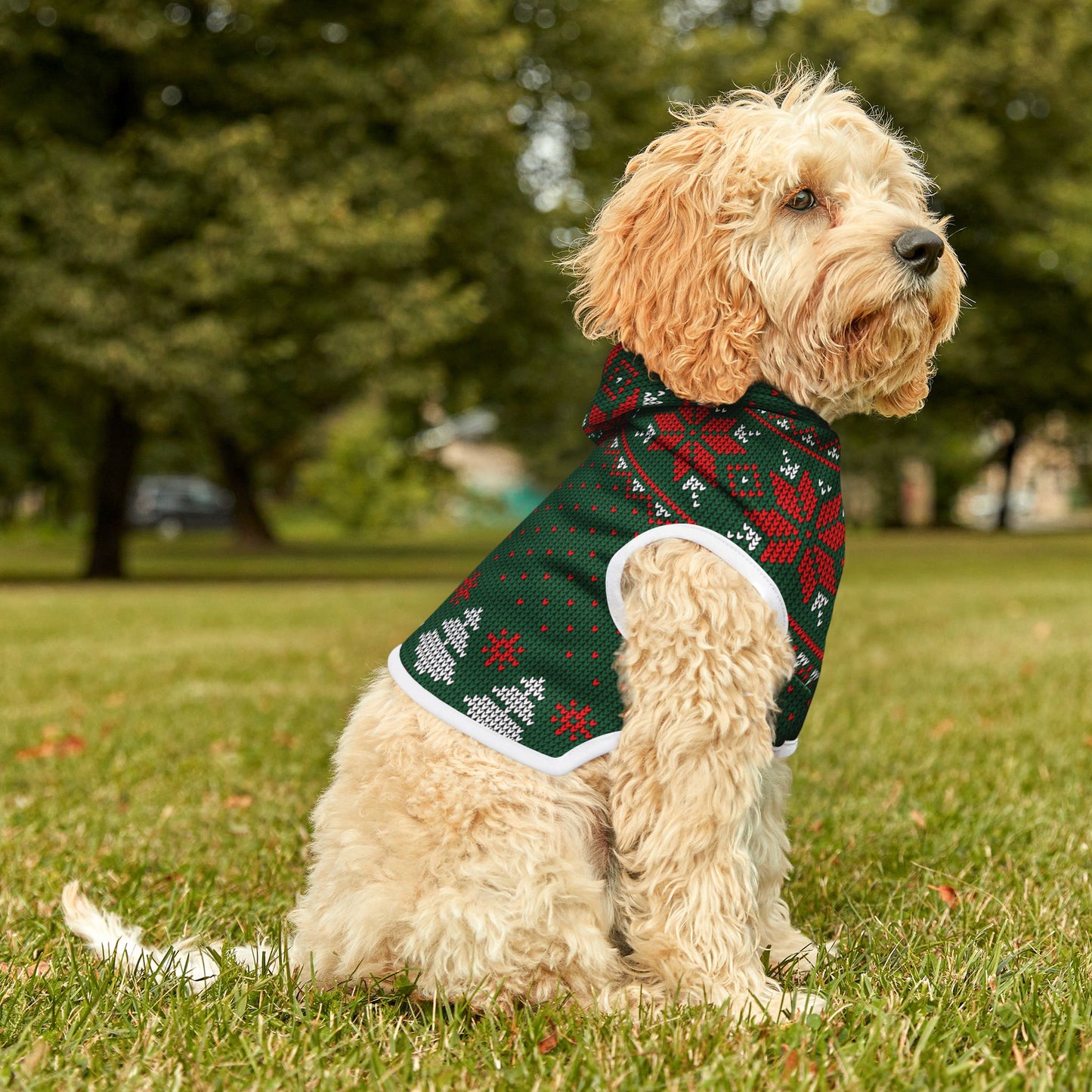 Green Ugly Sweater Hoodie for Pets