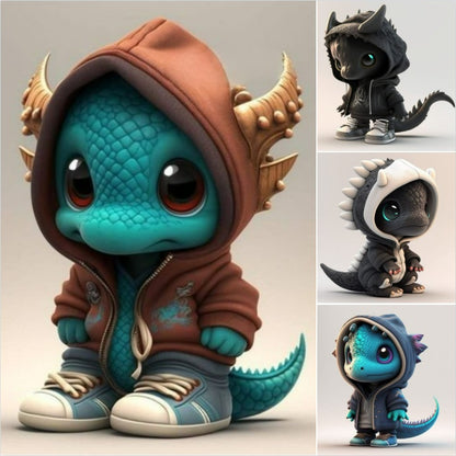 Dragon elf sculpture ornaments atmosphere scene layout resin crafts