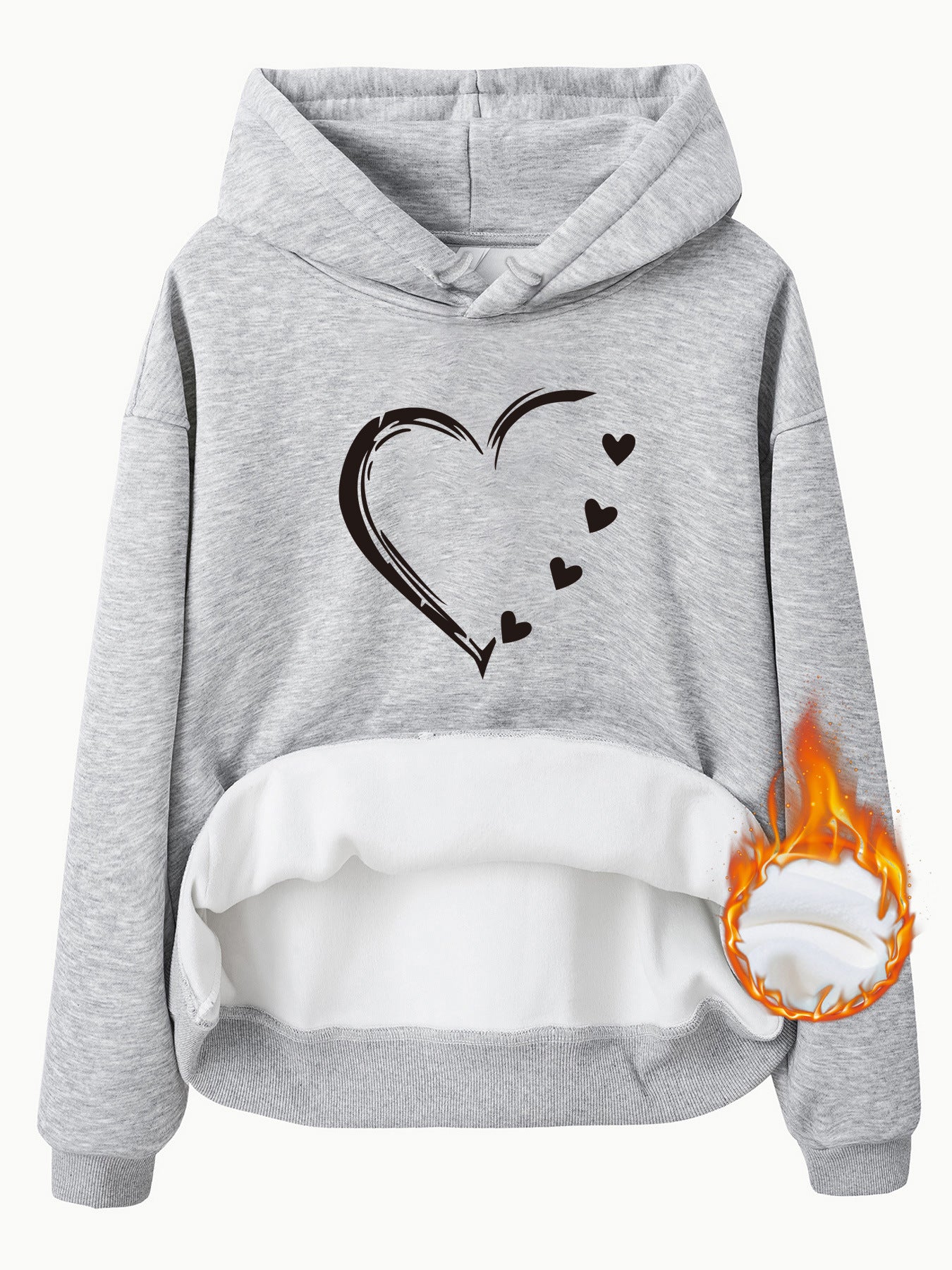 Love printed hoodie