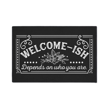 Welcome-Ish Heavy Duty Floor Mat - Stylish Indoor/Outdoor Rug for Home Decor