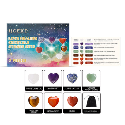 Love Crystal Healing Stone Set