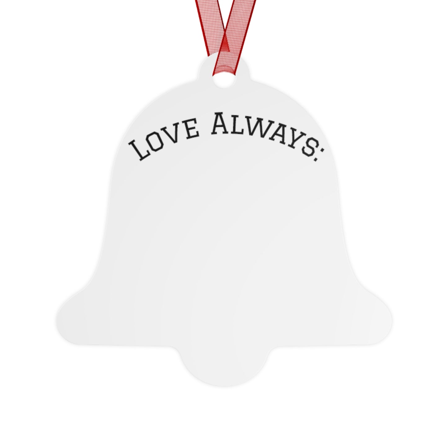 Merry Christmas Metal Ornament for Mom - Personalized Holiday Bell Decoration