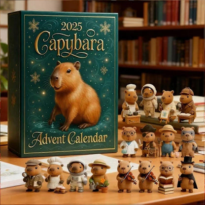 24-Day Capybara Advent Calendar with Hanging Pendants - Fun Christmas Countdown Party Gift for Kids & Adults