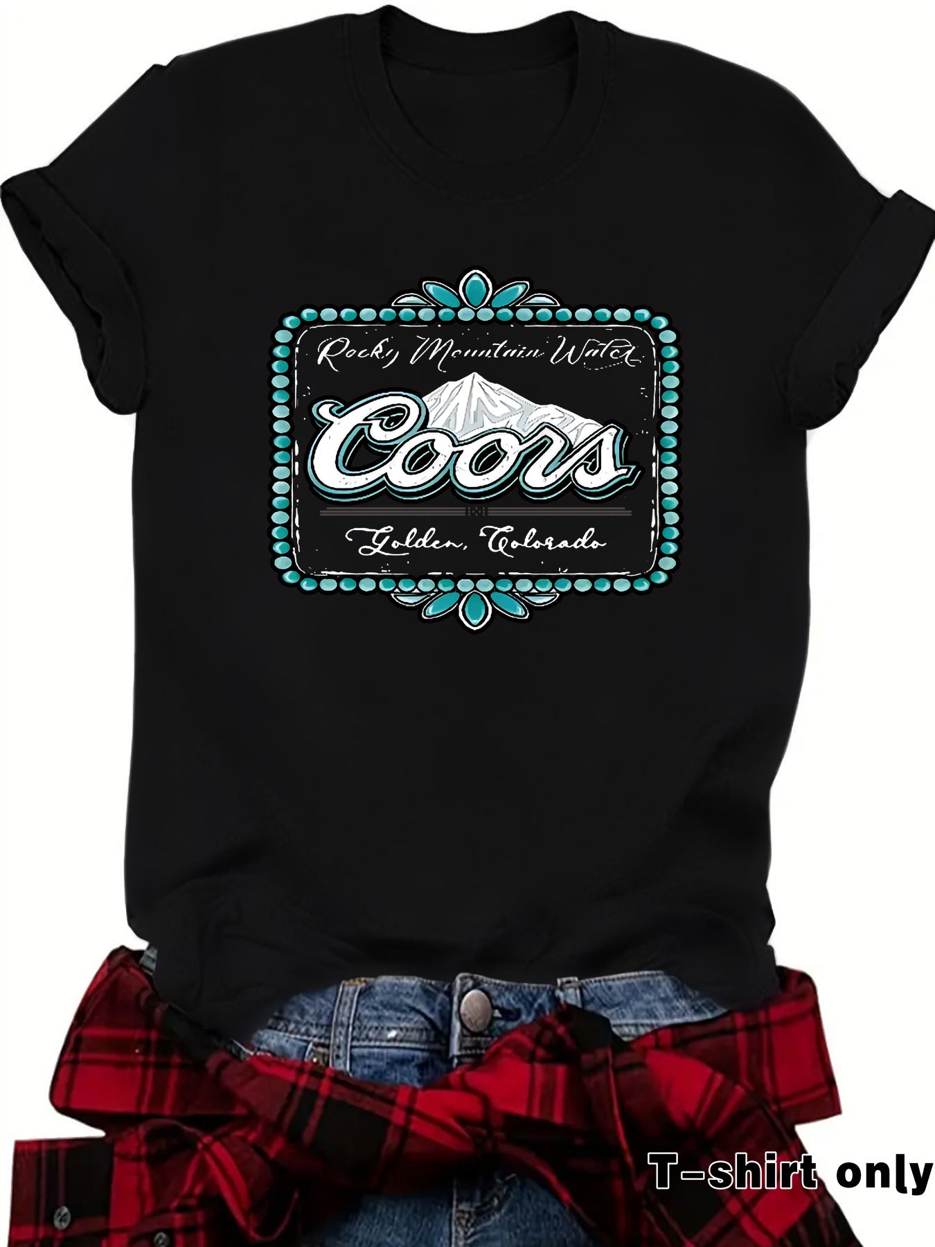 Coors Mountain & Letter printed t-shirt