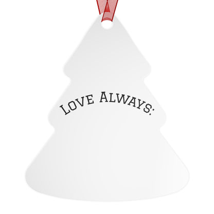 Merry Christmas Metal Ornament for Mom - Personalized Holiday Bell Decoration